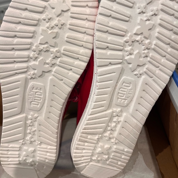 Hey Dude True Red and White Coca-Cola Canvas Slip-Ons main image 4